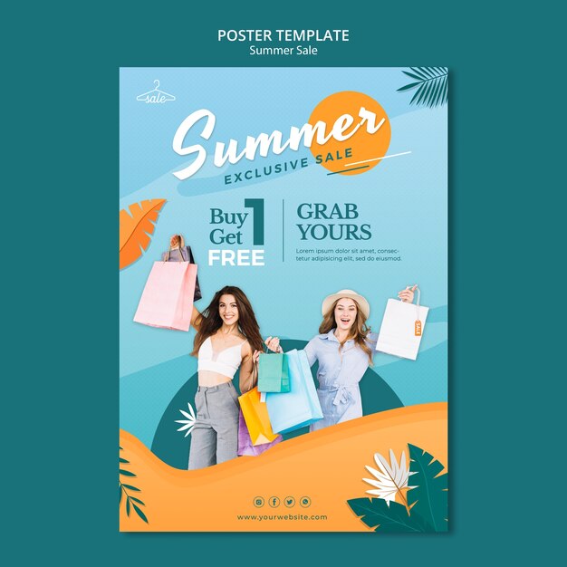 Summer sales print template