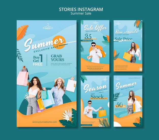 summer sales social media stories