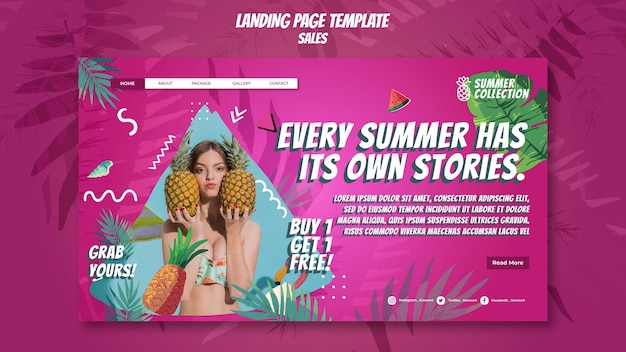Summer sales web template