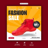 Summer special fashion sale instagram post template