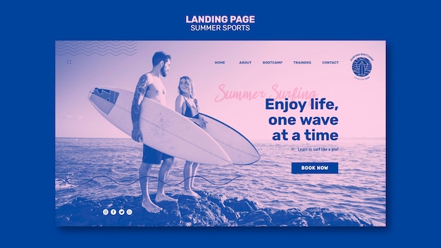 Summer sport landing page theme