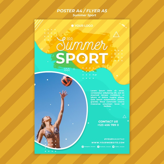 summer sport poster concept