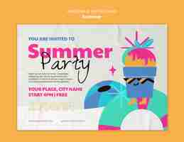 Free PSD summer template design