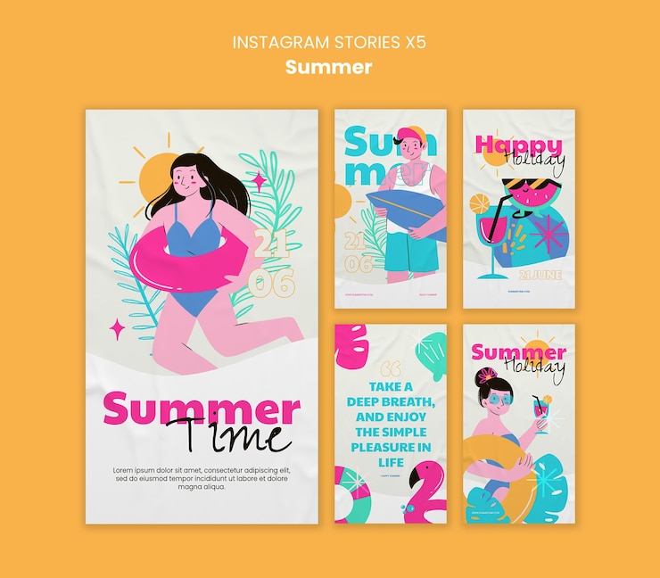 Free PSD summer template design