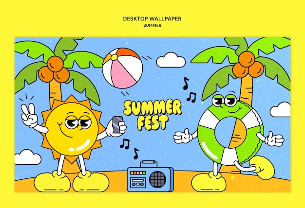 Free PSD summer template design