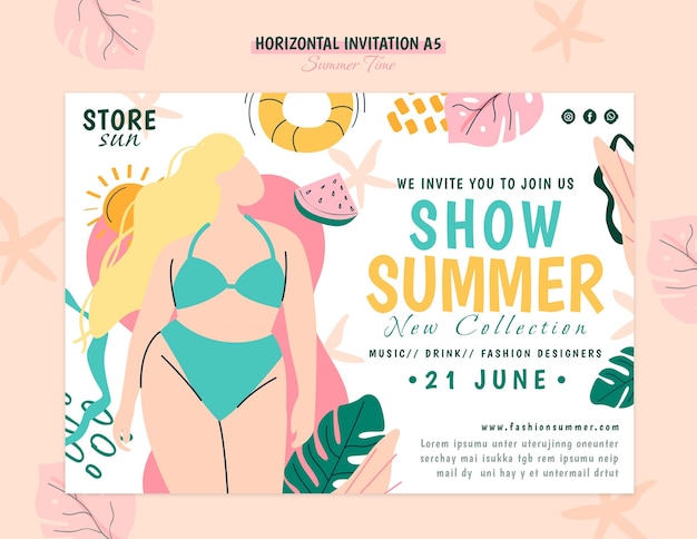 Free PSD summer template design