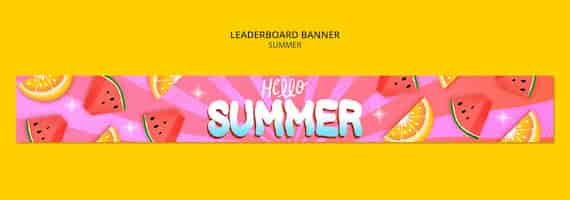 Free PSD summer template design