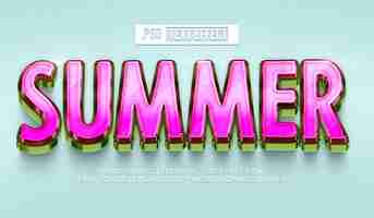 Free PSD summer text style effect