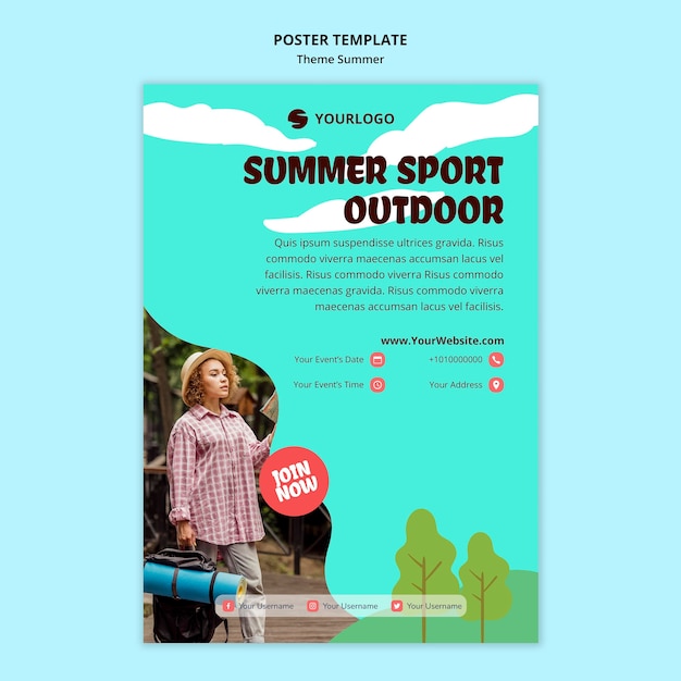 Summer travel template