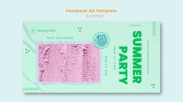 Summertime celebration facebook template