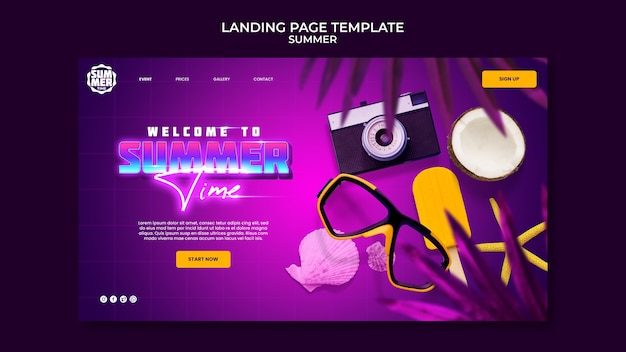 Summertime celebration landing page