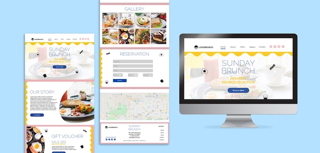 Sunday brunch landing pages template