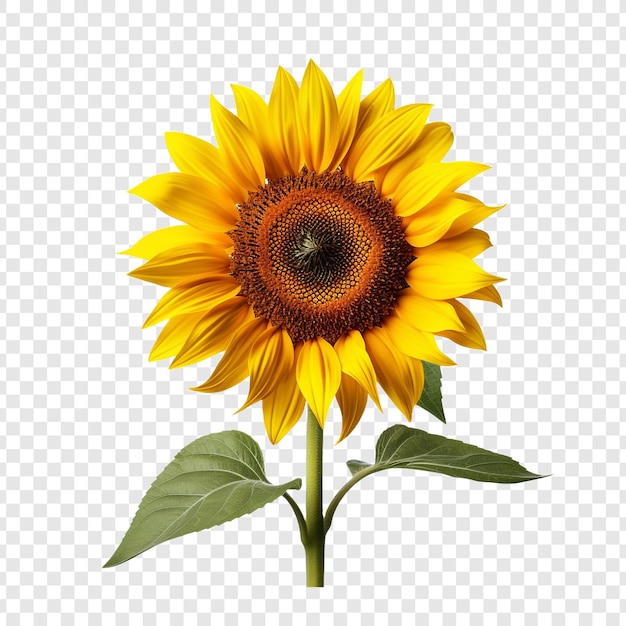 Free PSD sunflower flower png isolated on transparent background