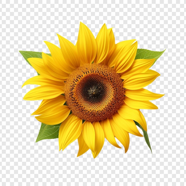 Free PSD sunflower isolated on transparent background