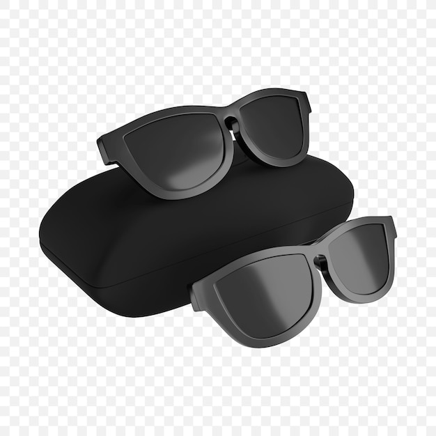 Free PSD sunglasses icon isolated 3d render illustration