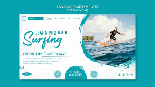 Sup landing page template design