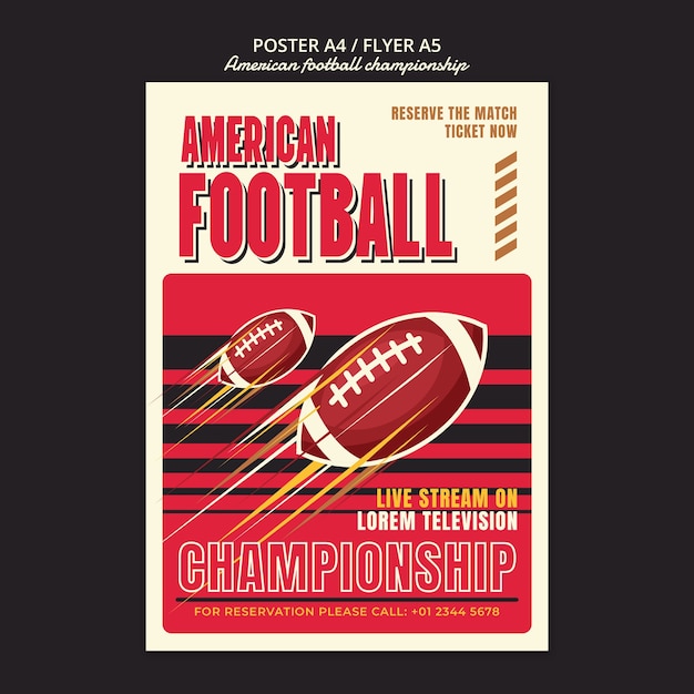 Free PSD Super bowl template design