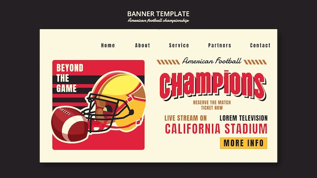 Free PSD super bowl template design