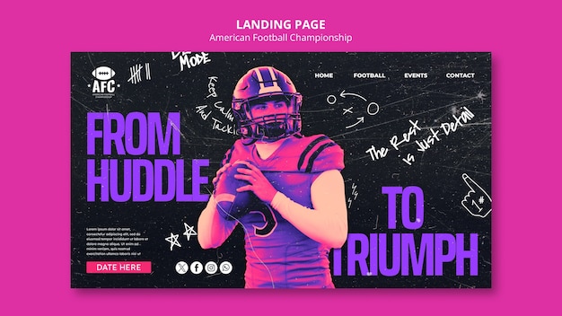 Free PSD super bowl template design