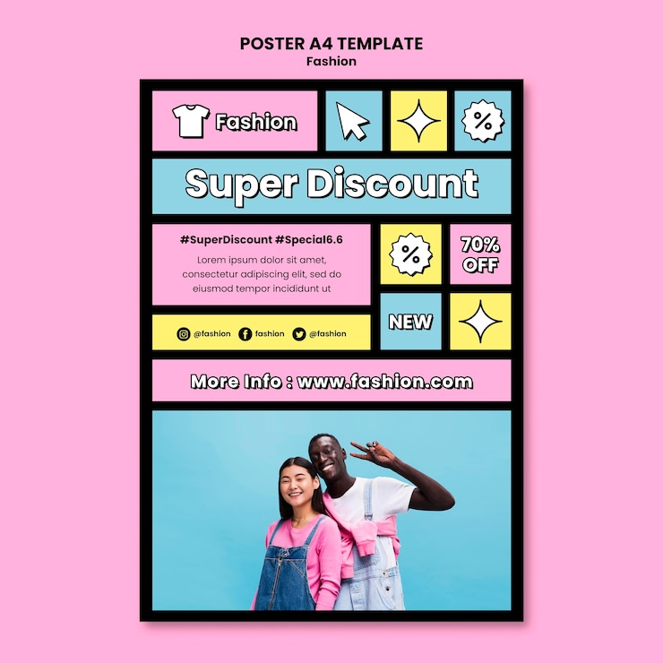 無料PSD 超割引ポスターテンプレート