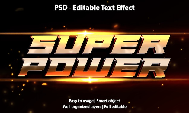 Super power text effect