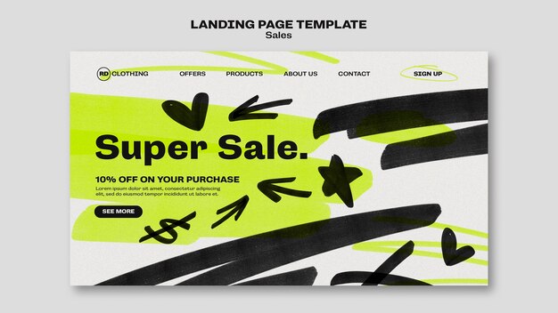 Super sales landing page template