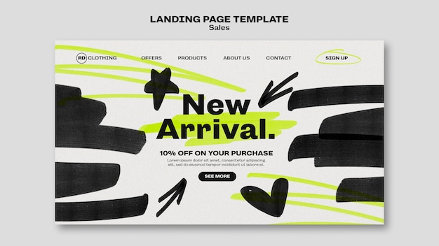 Free PSD super sales landing page template