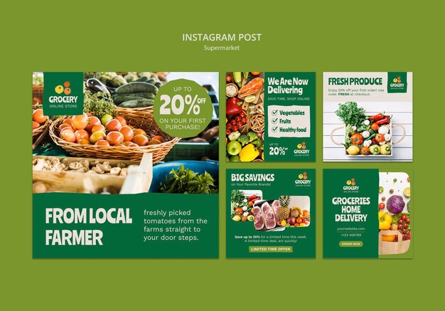 Supermarket template design