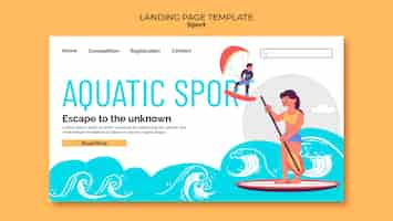 PSD gratuito disegno del modello di surf sport