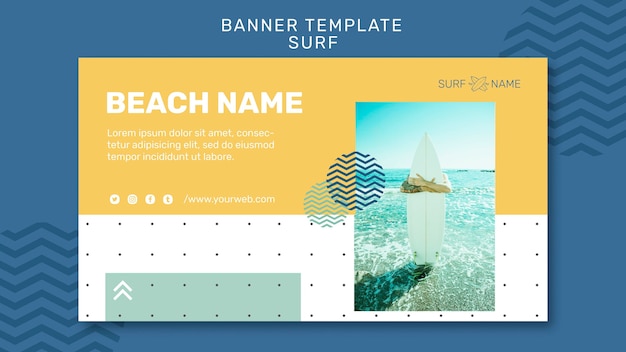 Free PSD surfing ad banner template