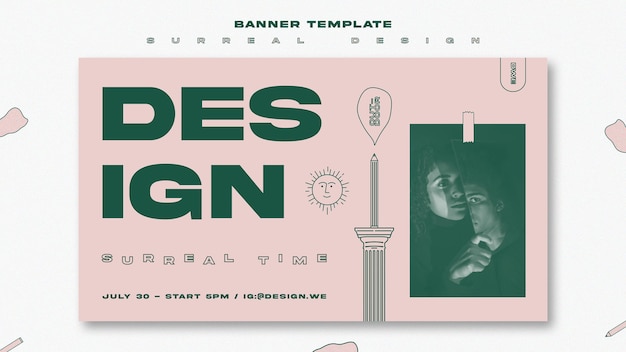 Surreal design banner template