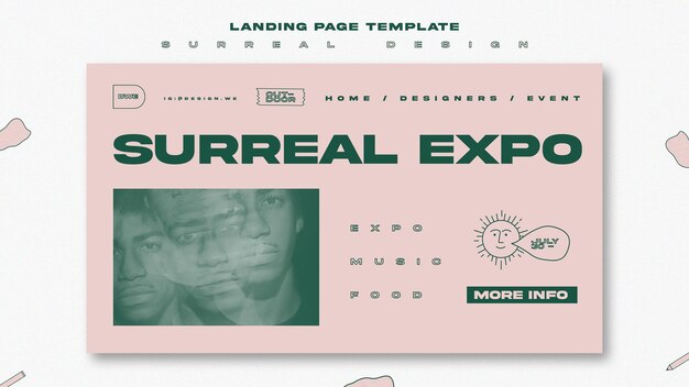 Surreal design landing page template