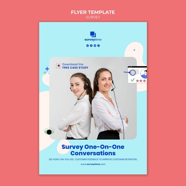 Survey poster design template