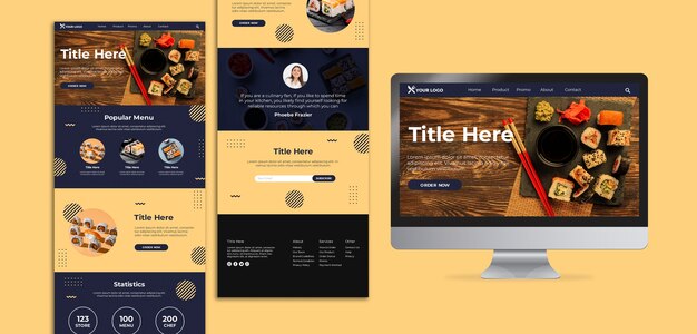 Sushi concept website template