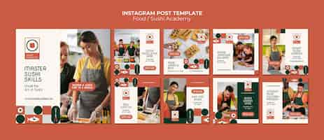 Free PSD sushi food  design template