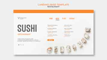 PSD gratuito modello di ristorante di sushi