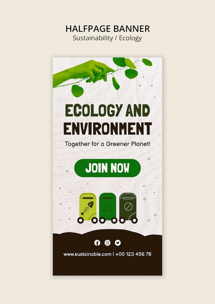 Free PSD sustainability template design
