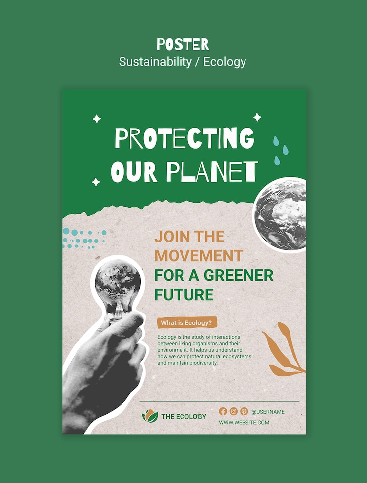 Free PSD sustainability template design