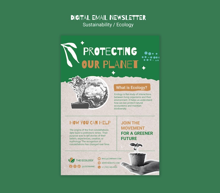 Free PSD sustainability template design