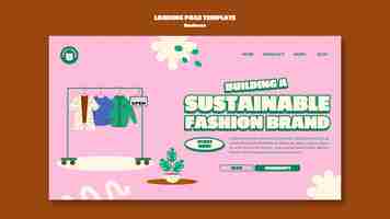 Free PSD sustainable slow fashion store landing page template