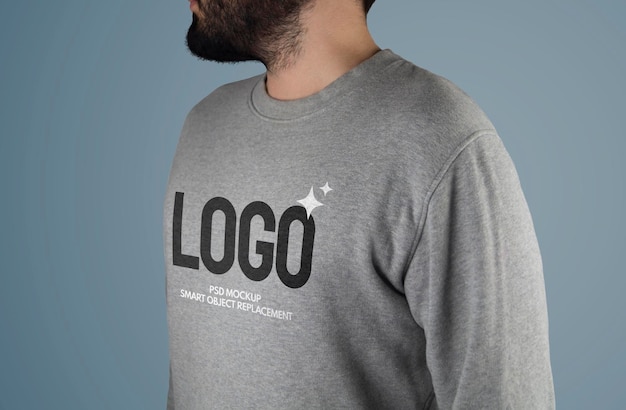 Бесплатный PSD Макет логотипа свитера