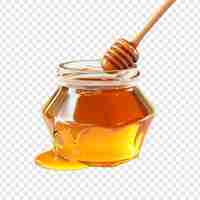 Free PSD sweet honey jar isolated on transparent background