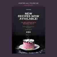 Free PSD sweet recipes poster template