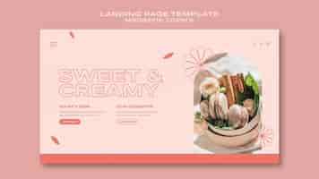 Free PSD sweets and treats landing page