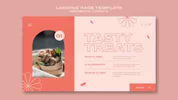 Free PSD sweets and treats landing page