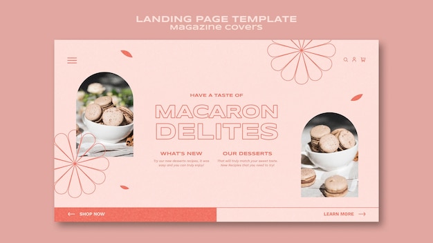 Free PSD sweets and treats landing page