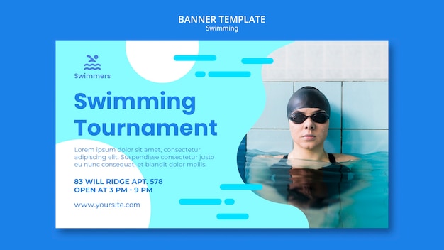 スイミングバナーテンプレート