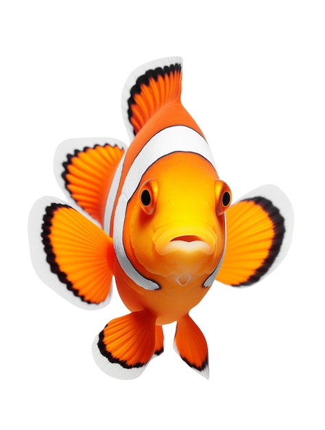 Free PSD swimming fish isolated