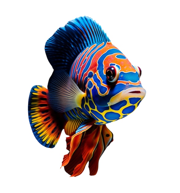 Free PSD swimming fish isolated