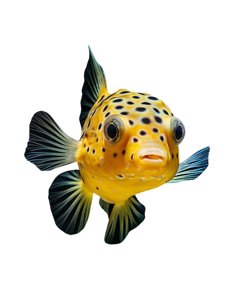 Free PSD swimming fish isolated